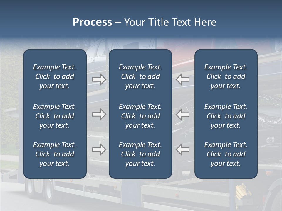 Car Carrier Truck Deliver New Auto Batch To Dealer PowerPoint Template