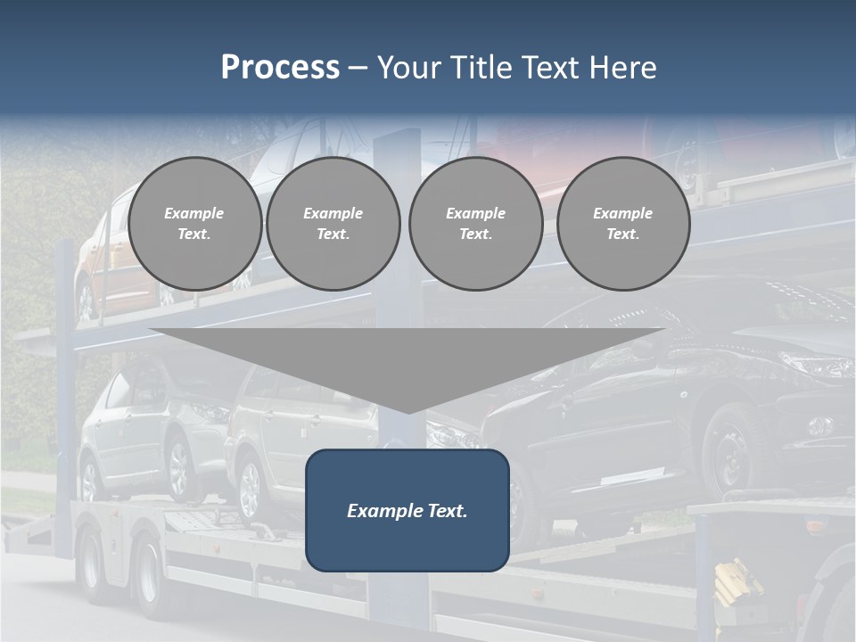 Car Carrier Truck Deliver New Auto Batch To Dealer PowerPoint Template