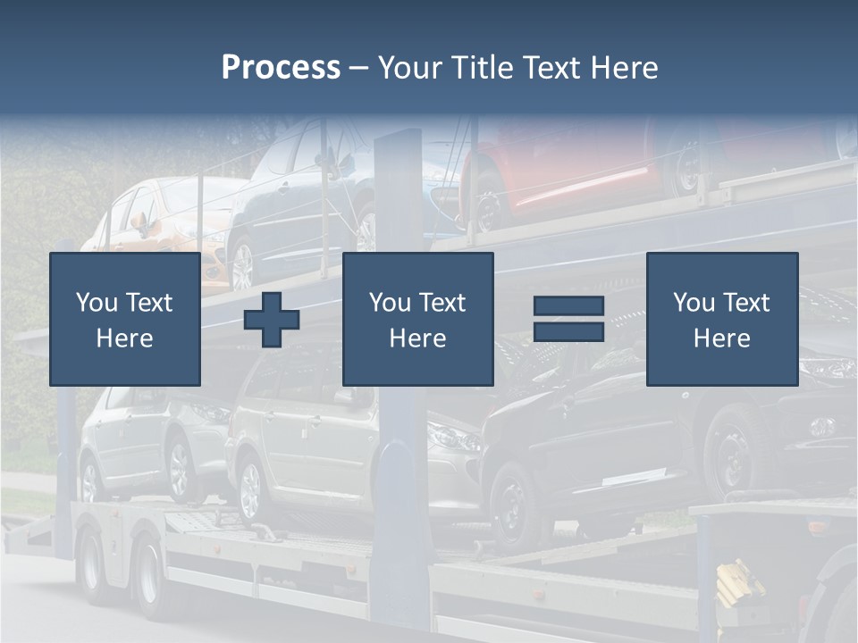Car Carrier Truck Deliver New Auto Batch To Dealer PowerPoint Template
