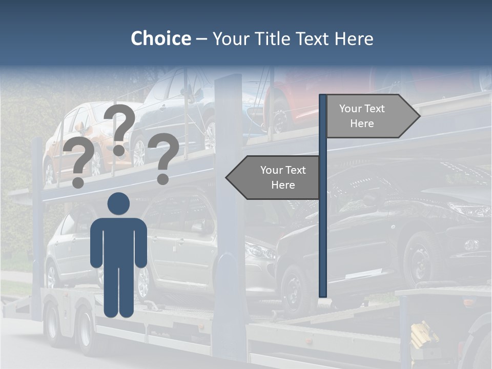 Car Carrier Truck Deliver New Auto Batch To Dealer PowerPoint Template