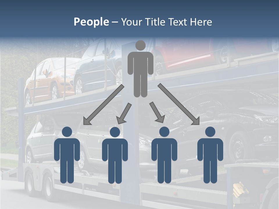 Car Carrier Truck Deliver New Auto Batch To Dealer PowerPoint Template