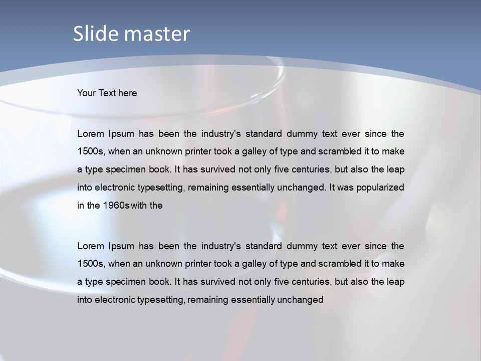 Glass Of Red Wine With Glass And Bottle In Background PowerPoint Template