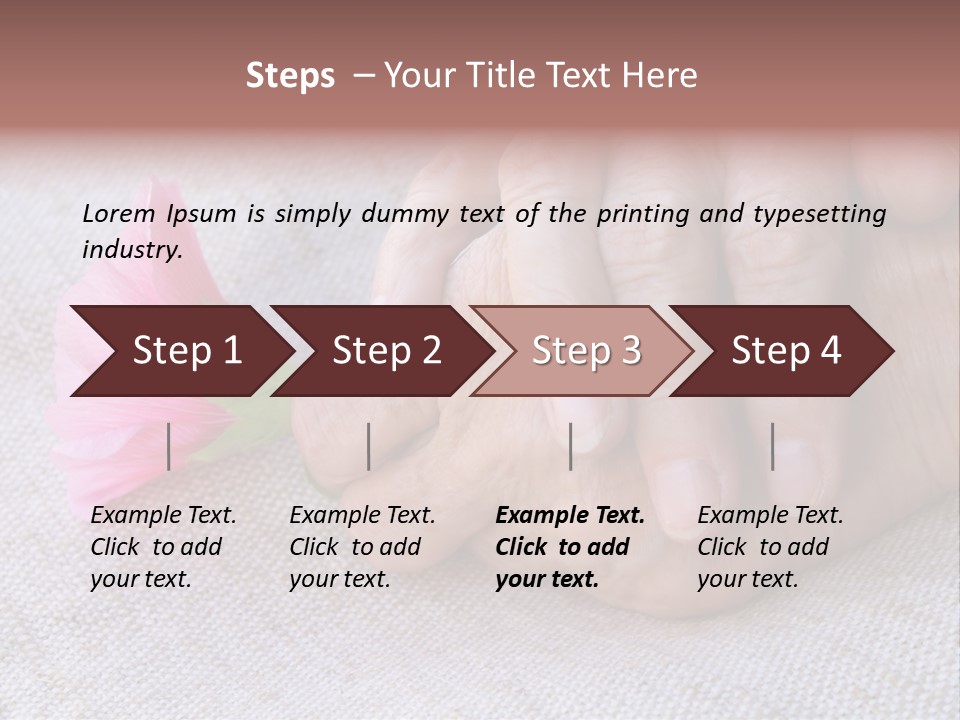 A Person Holding A Pink Flower With Their Hands PowerPoint Template