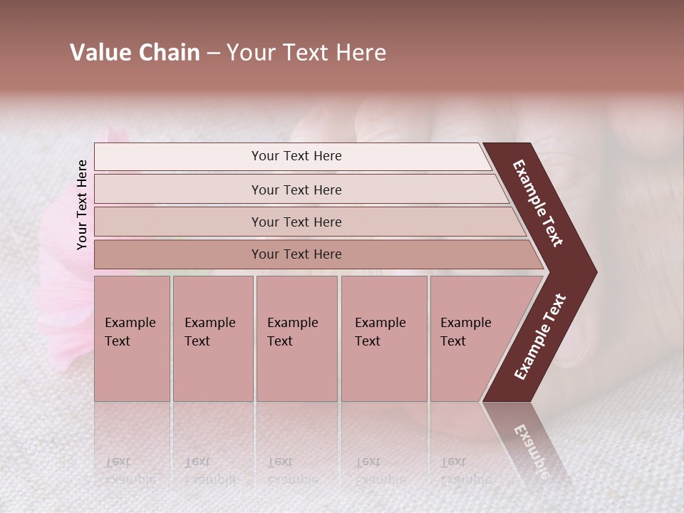 A Person Holding A Pink Flower With Their Hands PowerPoint Template