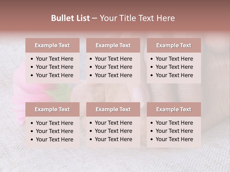 A Person Holding A Pink Flower With Their Hands PowerPoint Template