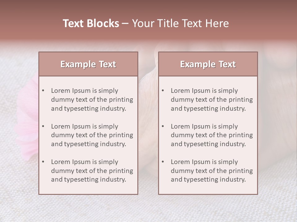 A Person Holding A Pink Flower With Their Hands PowerPoint Template