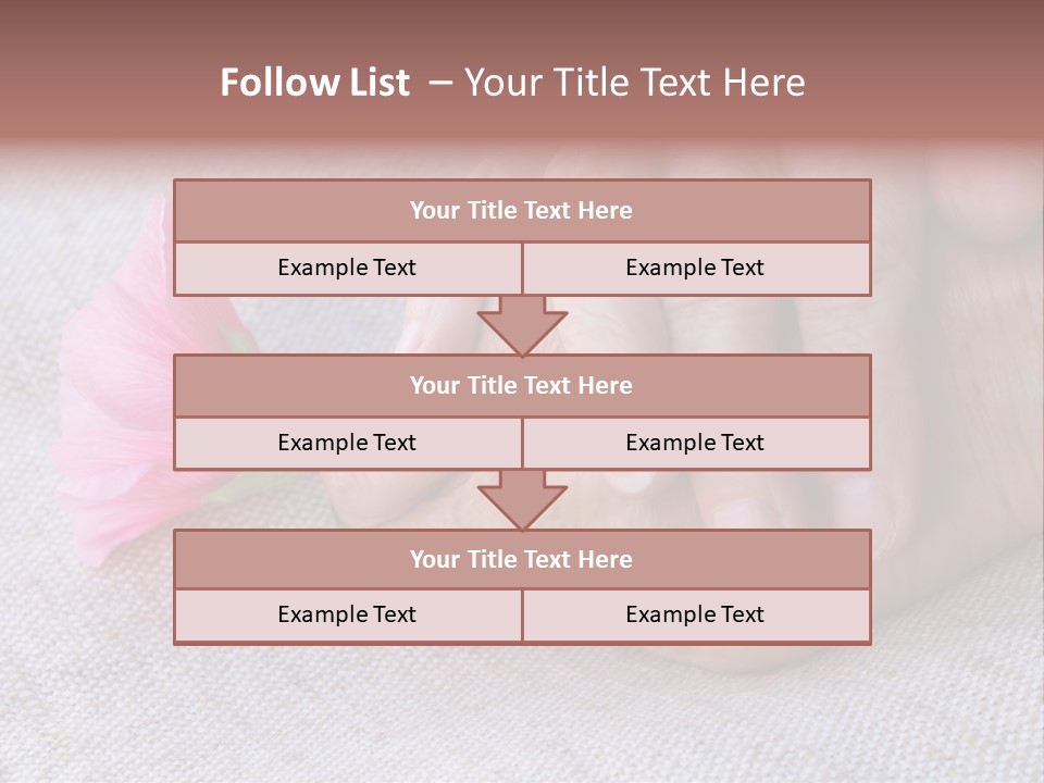 A Person Holding A Pink Flower With Their Hands PowerPoint Template