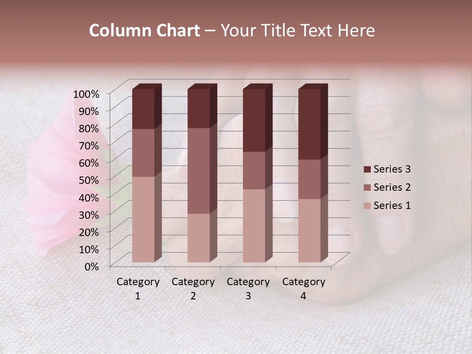 A Person Holding A Pink Flower With Their Hands PowerPoint Template