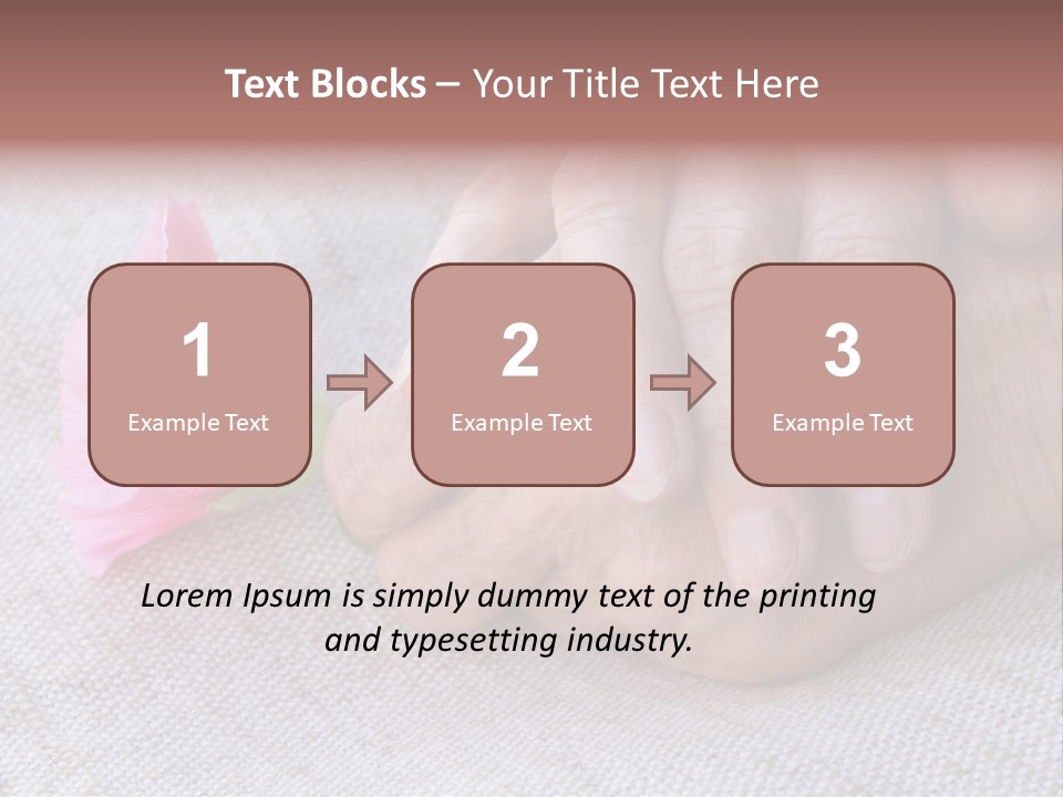 A Person Holding A Pink Flower With Their Hands PowerPoint Template