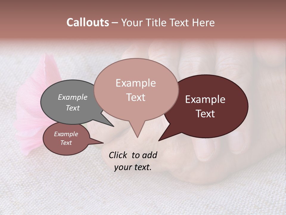 A Person Holding A Pink Flower With Their Hands PowerPoint Template