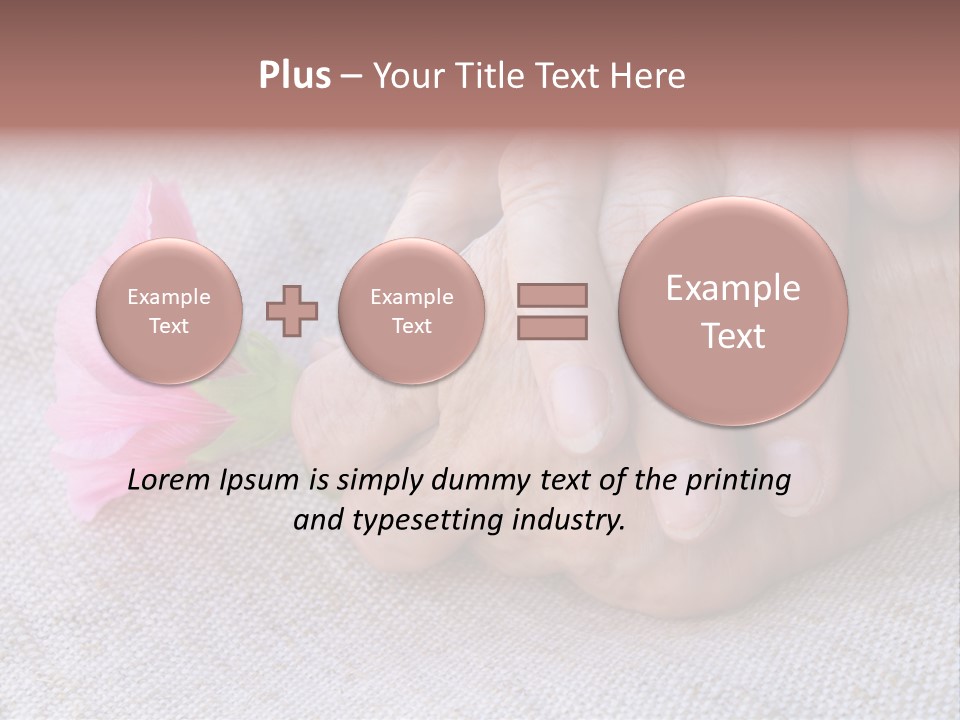 A Person Holding A Pink Flower With Their Hands PowerPoint Template