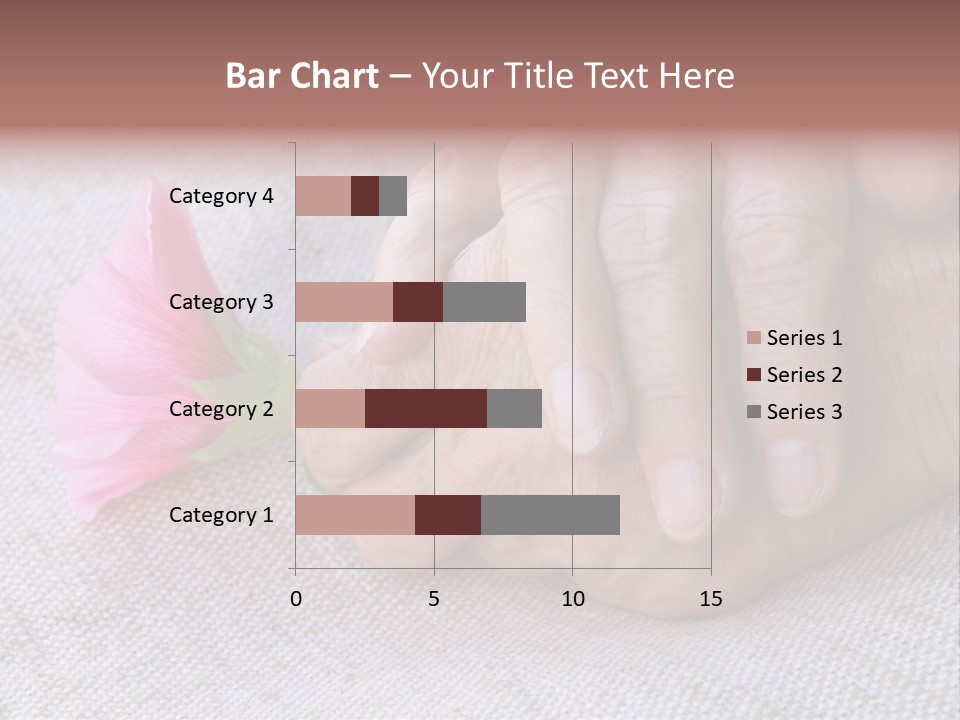 A Person Holding A Pink Flower With Their Hands PowerPoint Template