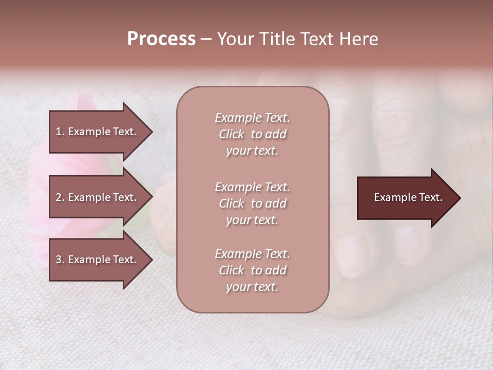 A Person Holding A Pink Flower With Their Hands PowerPoint Template