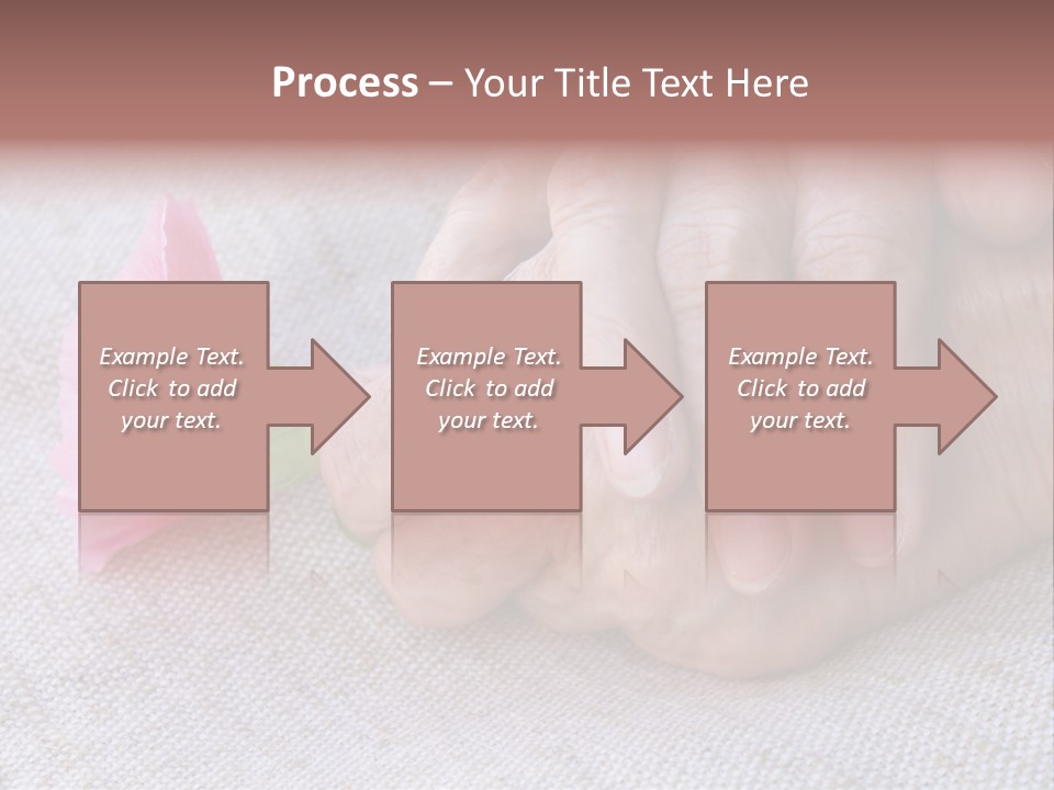 A Person Holding A Pink Flower With Their Hands PowerPoint Template