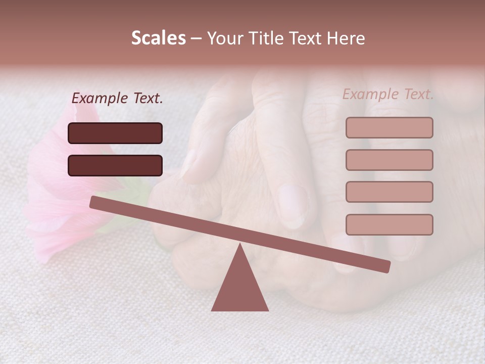 A Person Holding A Pink Flower With Their Hands PowerPoint Template