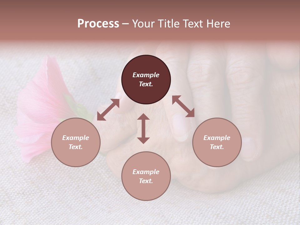 A Person Holding A Pink Flower With Their Hands PowerPoint Template