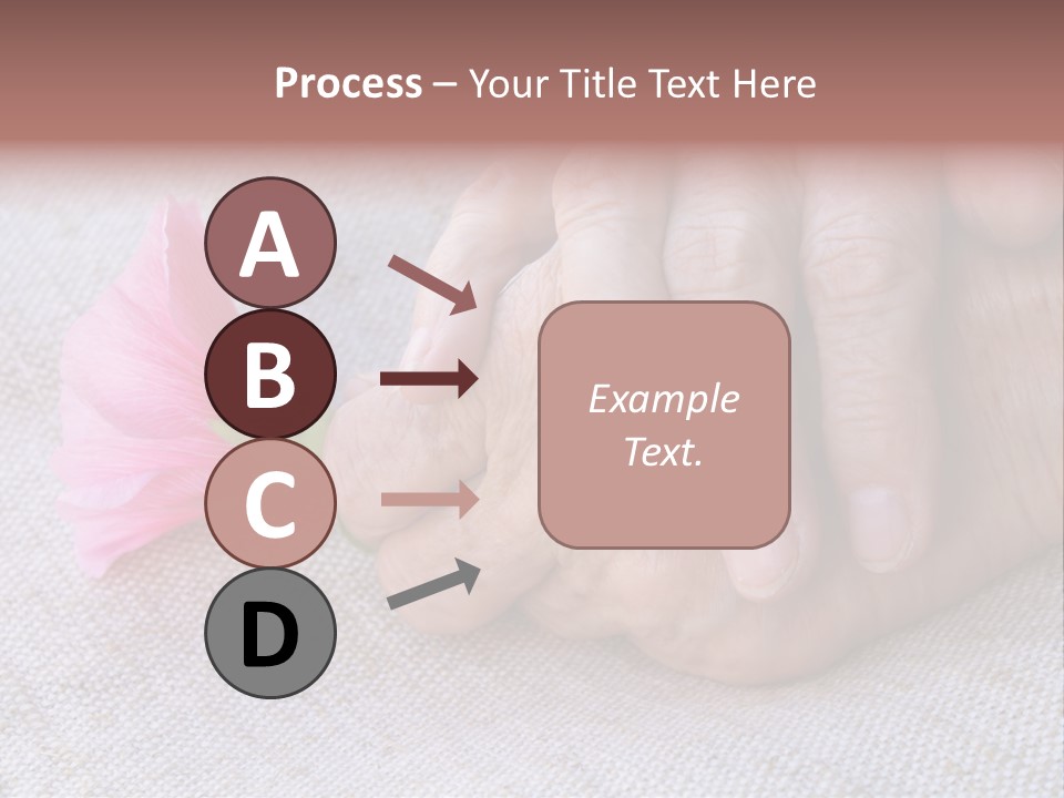 A Person Holding A Pink Flower With Their Hands PowerPoint Template