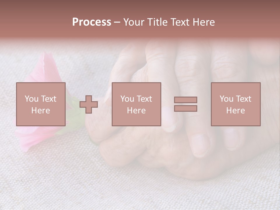 A Person Holding A Pink Flower With Their Hands PowerPoint Template