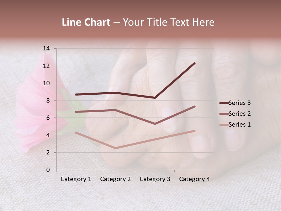 A Person Holding A Pink Flower With Their Hands PowerPoint Template