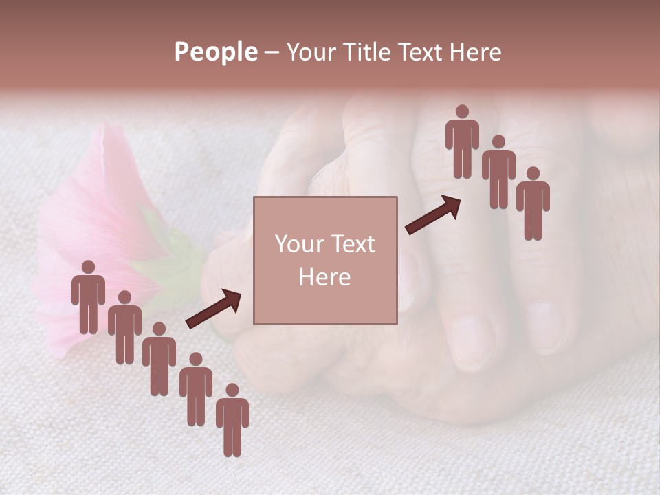 A Person Holding A Pink Flower With Their Hands PowerPoint Template