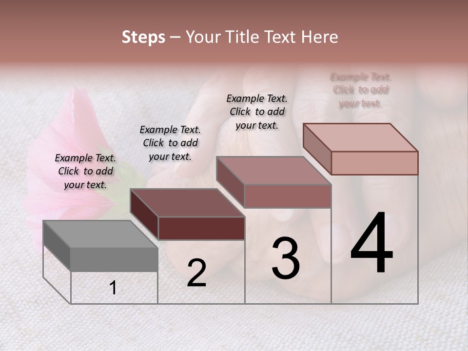 A Person Holding A Pink Flower With Their Hands PowerPoint Template