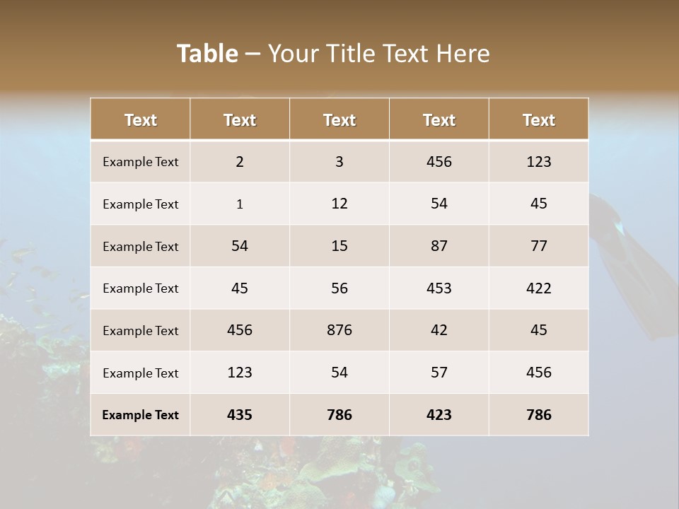 A Diver Floating Over A Coral Reef In The Caribbean Sea PowerPoint Template