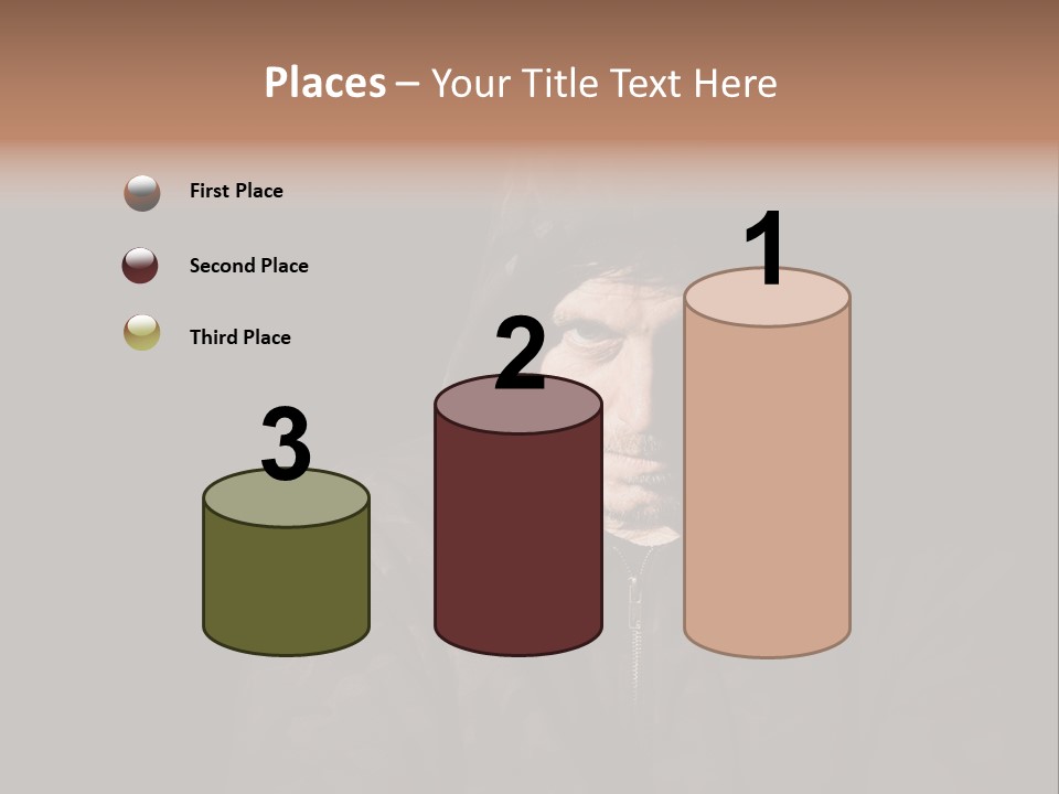 Dark And Moody Portrait Of A Menacing Male PowerPoint Template