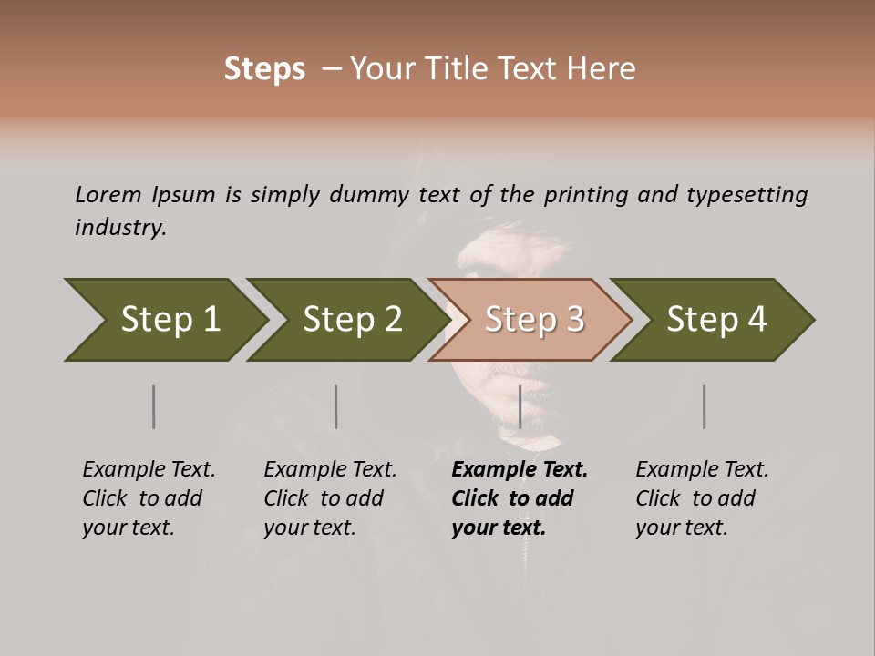 Dark And Moody Portrait Of A Menacing Male PowerPoint Template