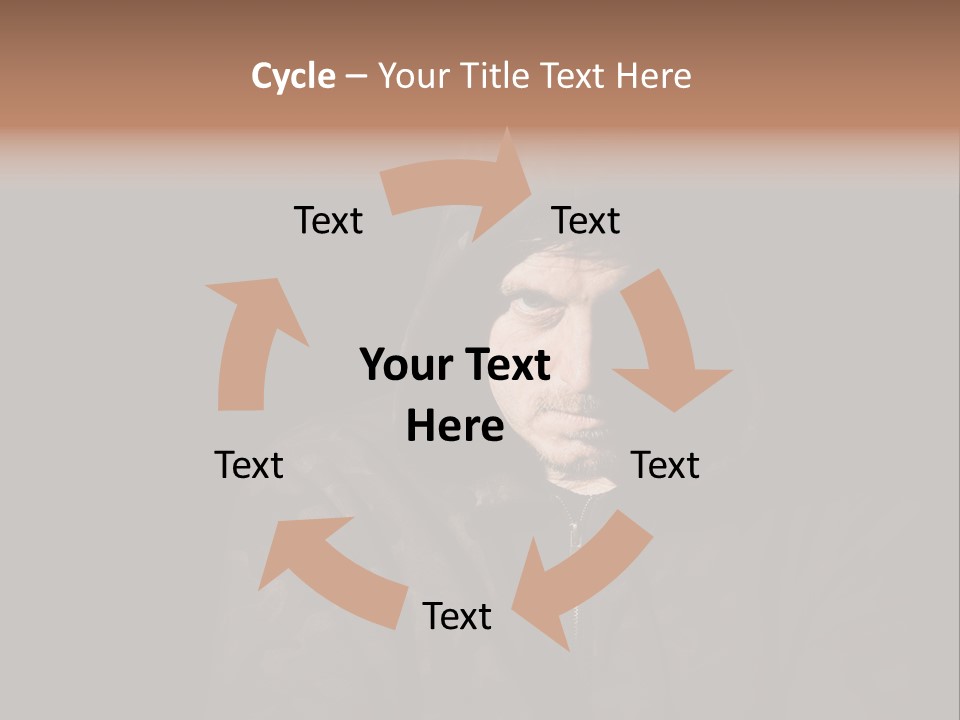 Dark And Moody Portrait Of A Menacing Male PowerPoint Template