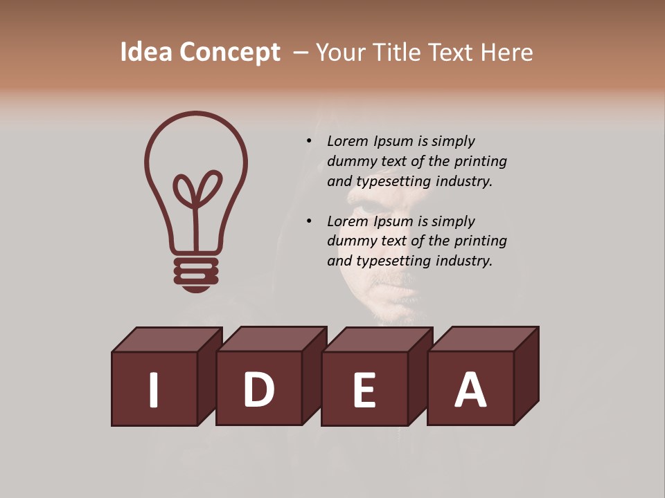 Dark And Moody Portrait Of A Menacing Male PowerPoint Template