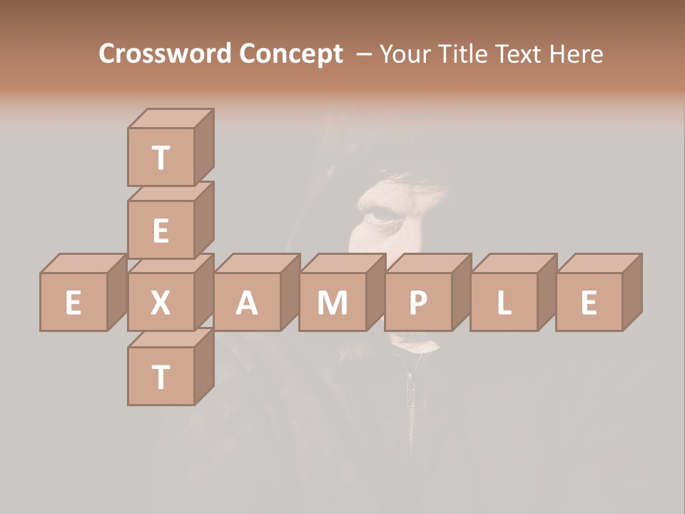 Dark And Moody Portrait Of A Menacing Male PowerPoint Template