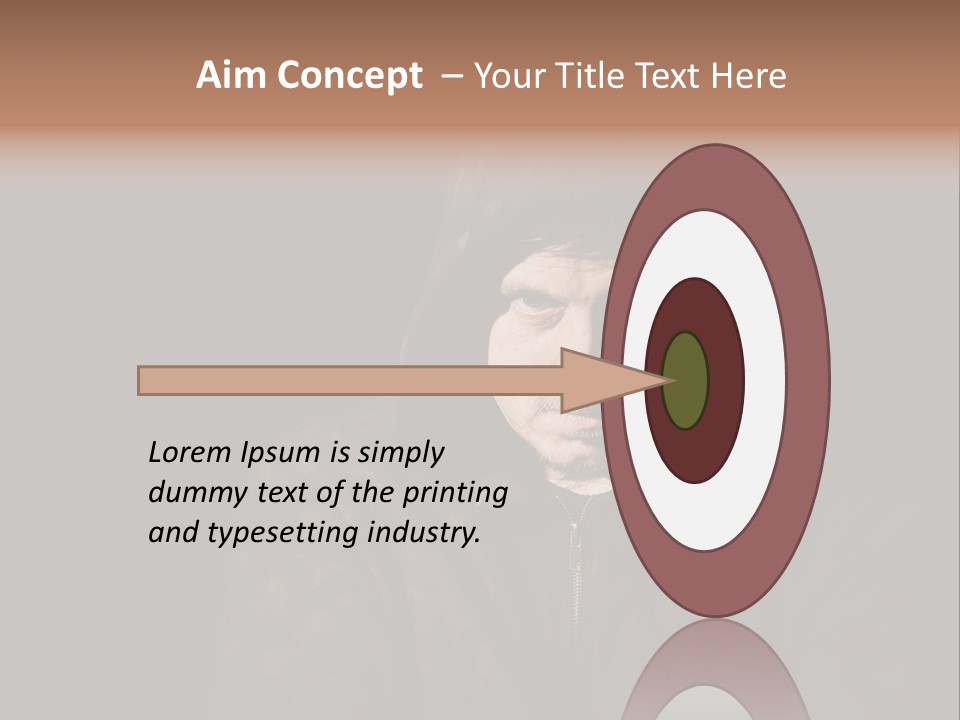 Dark And Moody Portrait Of A Menacing Male PowerPoint Template