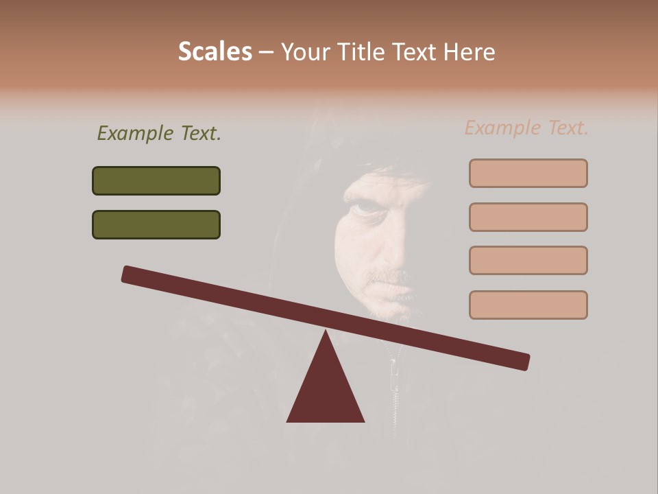 Dark And Moody Portrait Of A Menacing Male PowerPoint Template