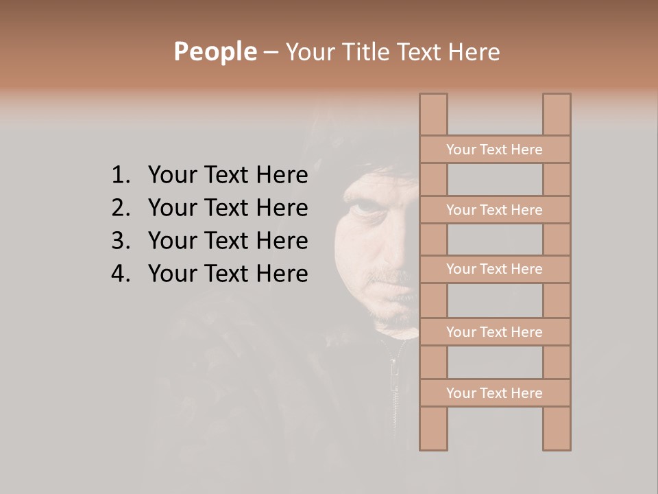 Dark And Moody Portrait Of A Menacing Male PowerPoint Template