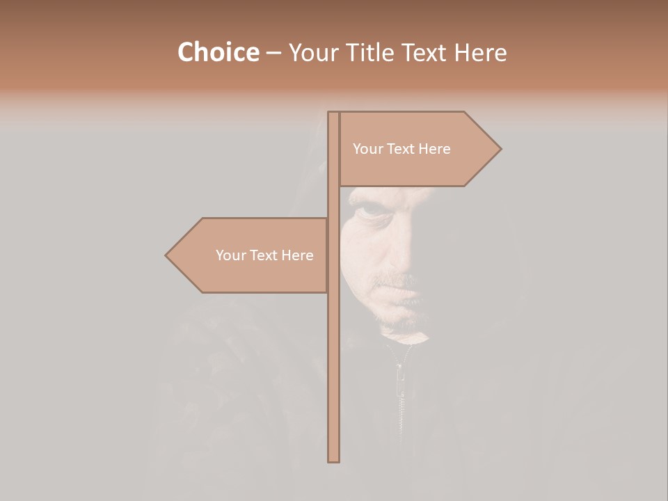Dark And Moody Portrait Of A Menacing Male PowerPoint Template