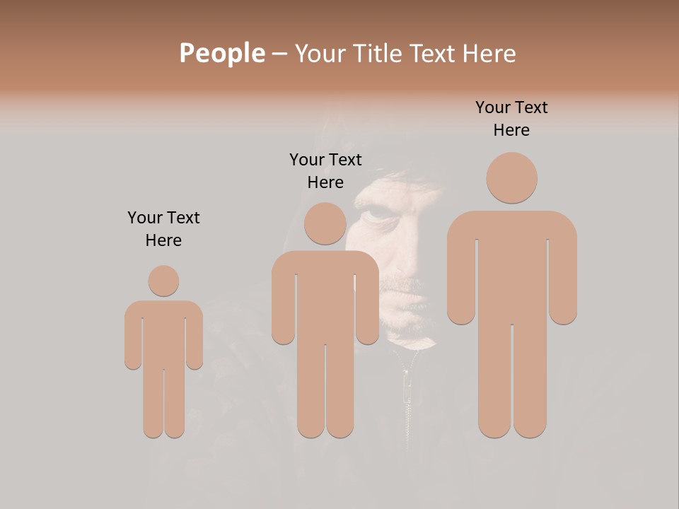 Dark And Moody Portrait Of A Menacing Male PowerPoint Template