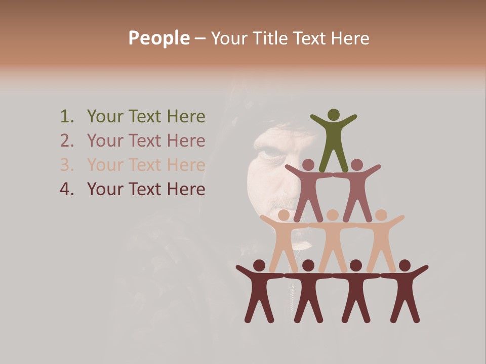 Dark And Moody Portrait Of A Menacing Male PowerPoint Template