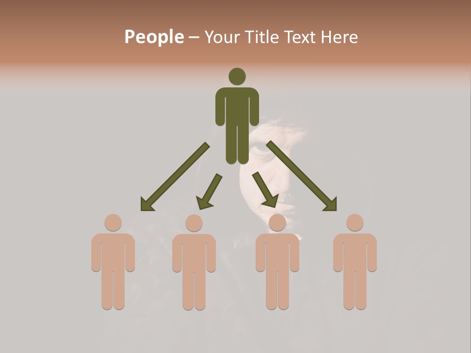 Dark And Moody Portrait Of A Menacing Male PowerPoint Template