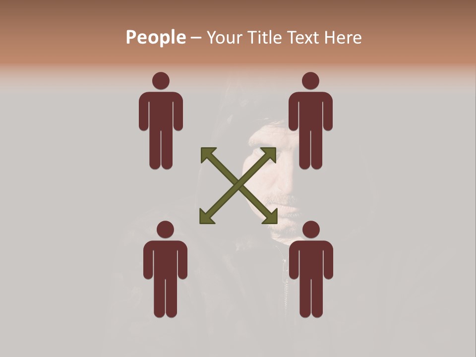 Dark And Moody Portrait Of A Menacing Male PowerPoint Template