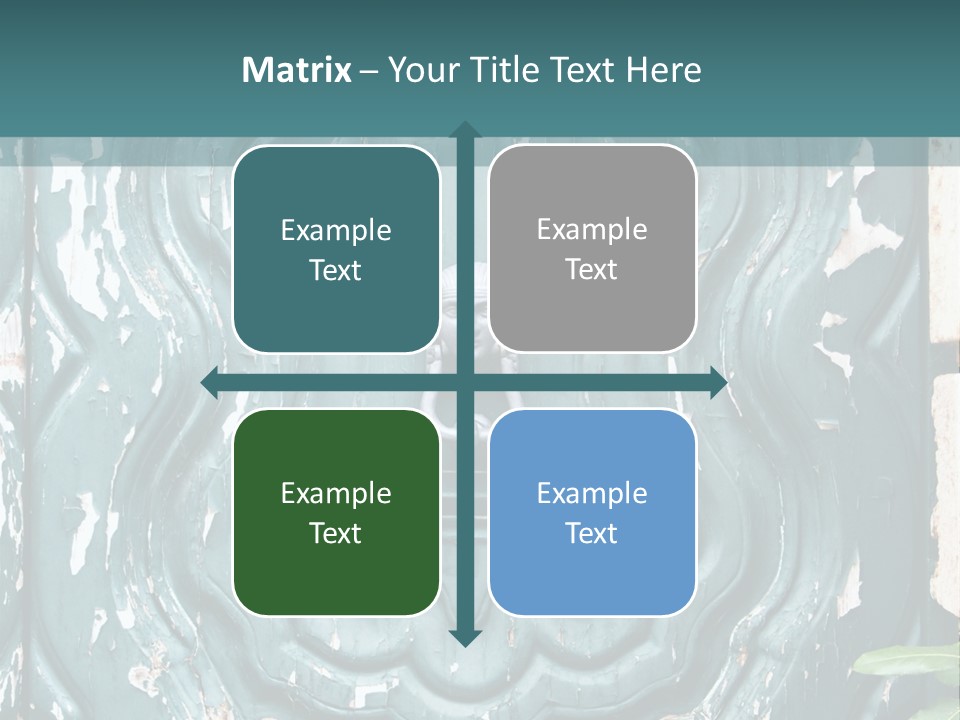 Antiqued Door And Knocker PowerPoint Template