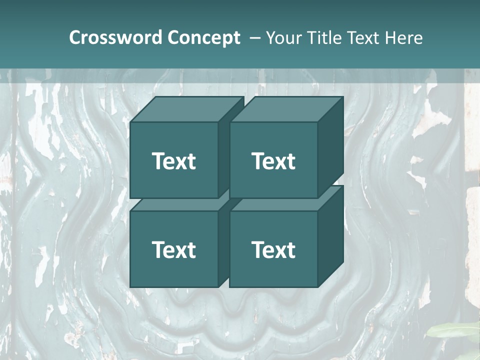 Antiqued Door And Knocker PowerPoint Template