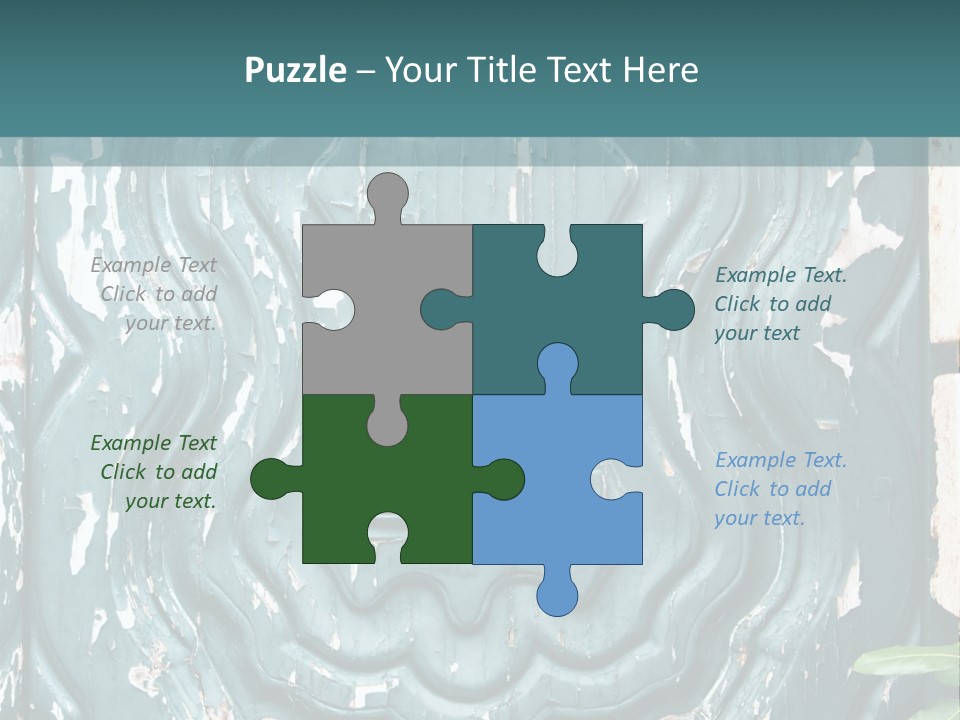 Antiqued Door And Knocker PowerPoint Template