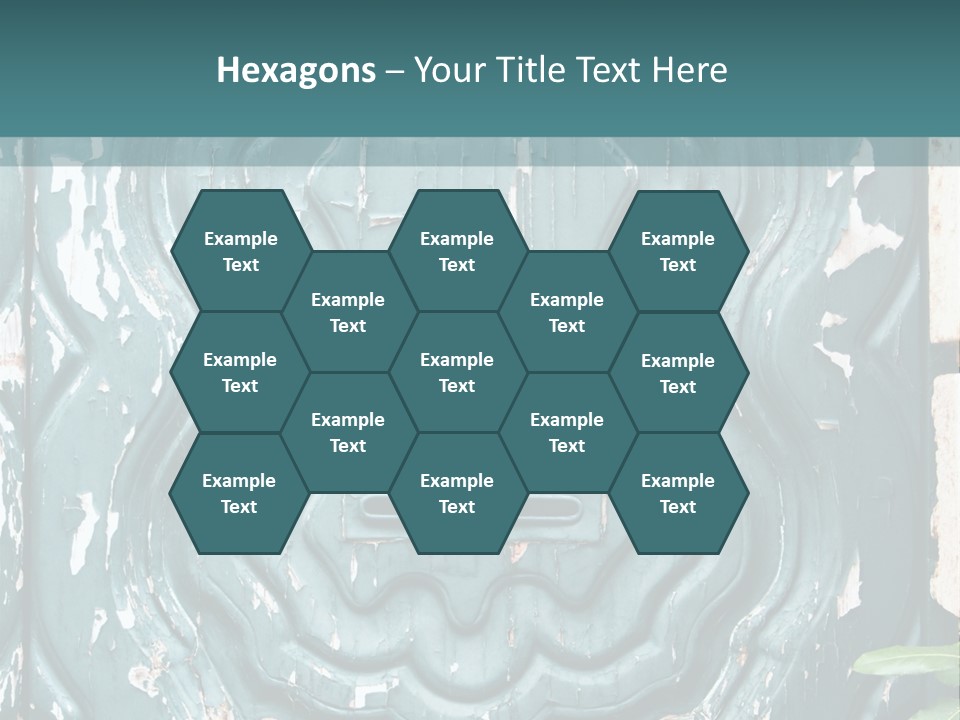 Antiqued Door And Knocker PowerPoint Template