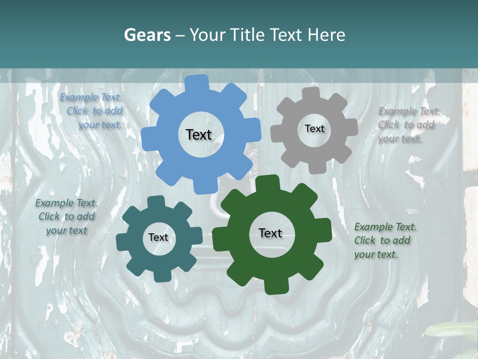 Antiqued Door And Knocker PowerPoint Template