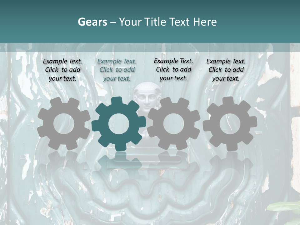 Antiqued Door And Knocker PowerPoint Template