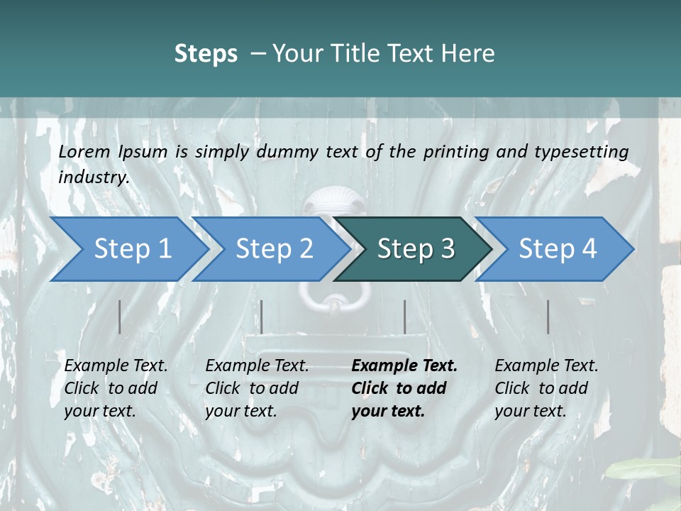 Antiqued Door And Knocker PowerPoint Template