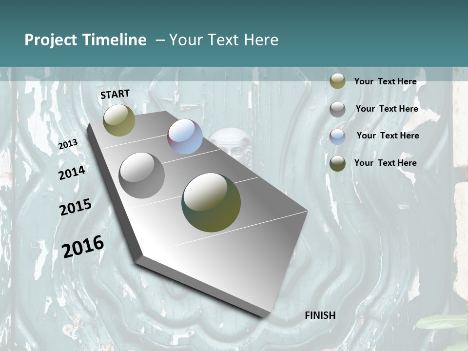 Antiqued Door And Knocker PowerPoint Template