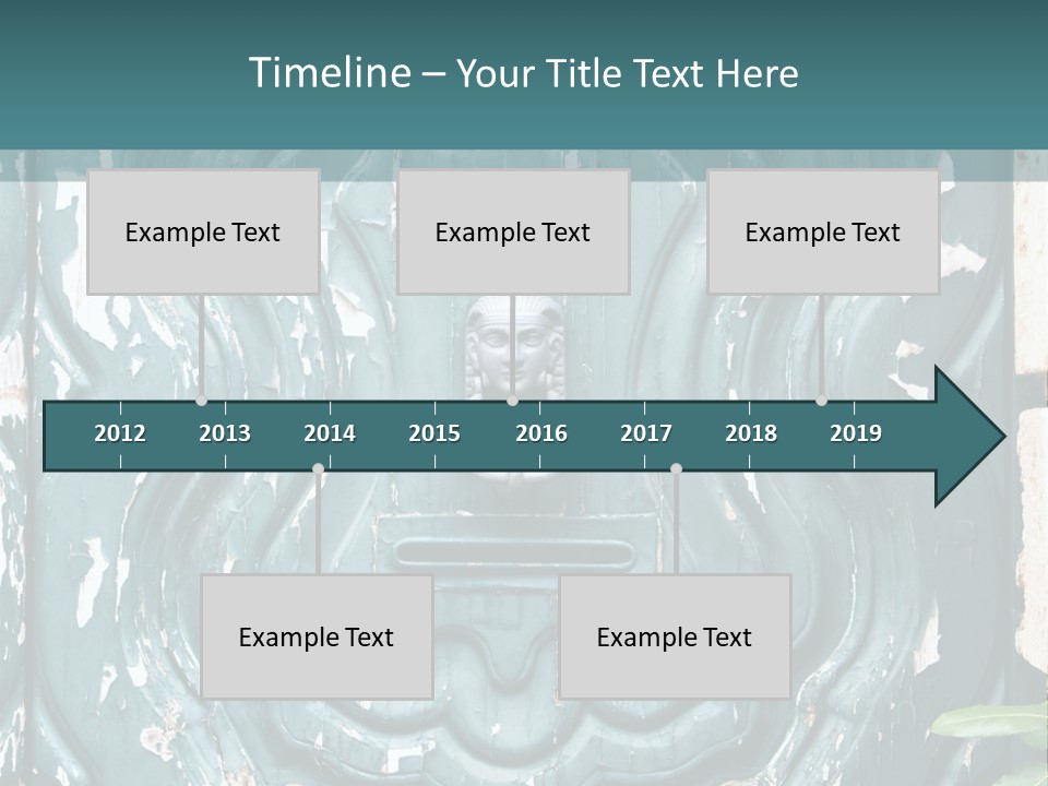 Antiqued Door And Knocker PowerPoint Template
