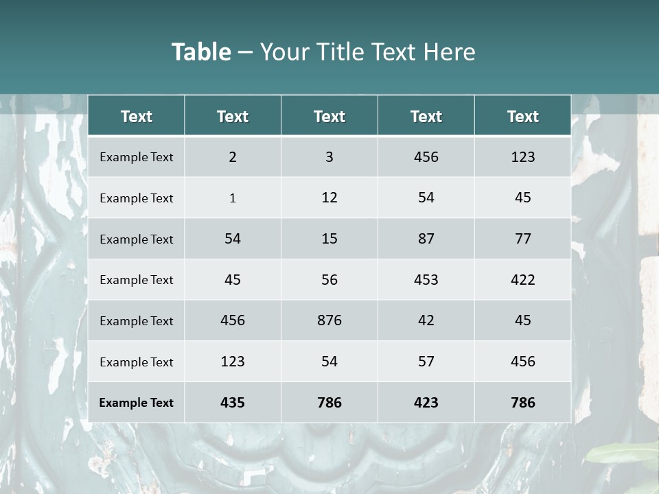 Antiqued Door And Knocker PowerPoint Template