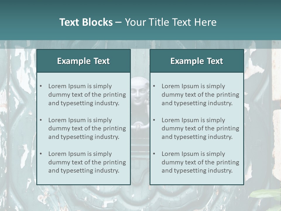 Antiqued Door And Knocker PowerPoint Template